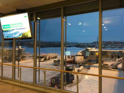 Here's how it looked when we arrived (on a Boeing 737)