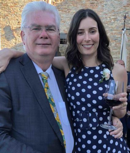 Gracie with her godfather, Warren