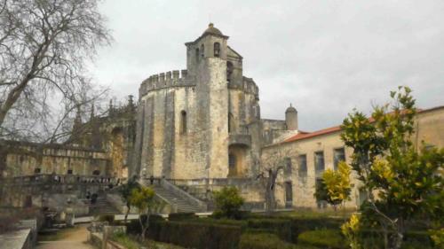 And here's why - founded in 1160, the Convento de Cristo on the hill above Tomar was the religious headquarters of the Knights Templar