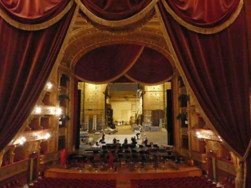 The view from the Royal Box; when they're not otherwise occupied, these seats are available for purchase at the theatre's normal rates