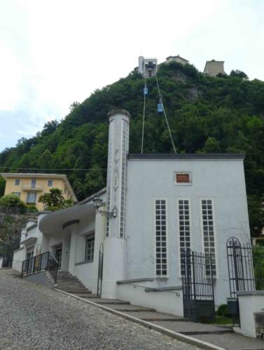 Europe's steepest funicular (and probably one of the shortest); opened in 1935, the 'funivia' ascends the 200m from its fabulous art deco base station in just 80 seconds