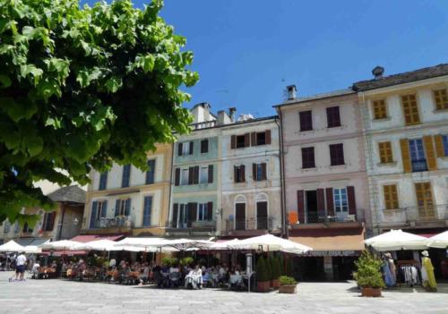 Orta San Guilio, one of the towns dotted around the shores of the lake and the main square, Piazza Motta