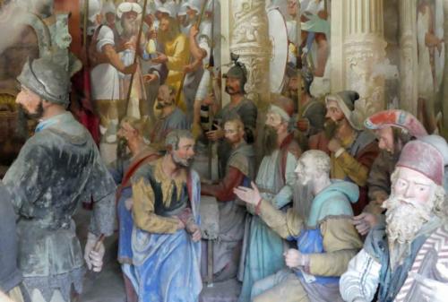 Many of the chapels include painted statues depicting the life of Christ; if you look closely you'll notice that the hair on some of the statues is real (people donate their hair for this purpose - it did seem just a bit creepy)