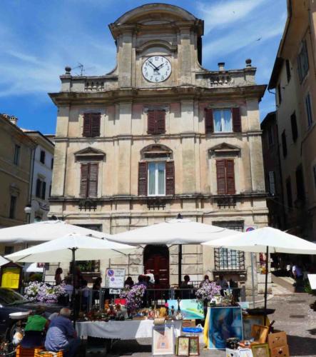 Always lively, but especially when the monthly craft market comes to town