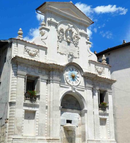This one is part of the famous clock tower in Piazza del Mercato (once the site of Spoleto's Roman Forum)