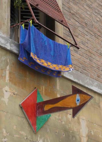 The group successfully introduced a number of initiatives to reinvigorate their local area; one of the most visible is fun street art like this