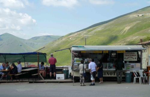 Among the products on sale to visitors is the local specialty - delicious lentil soup