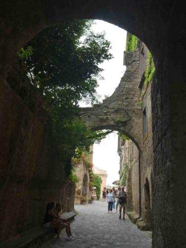 The entrance to the village, carved through rock by the Etruscans 2500 years ago