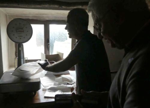 Nothing happens quickly; every sale is accompanied by a lot of discussion, advice, explanation and general chitchat (our friend Franco in the foreground here, just finalising our purchase) 