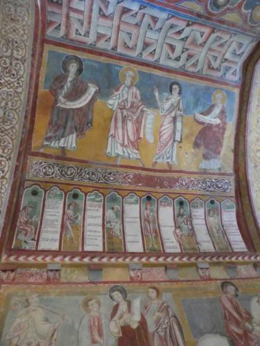 One of the chapel's most important frescoes is the ancient monastic calendar