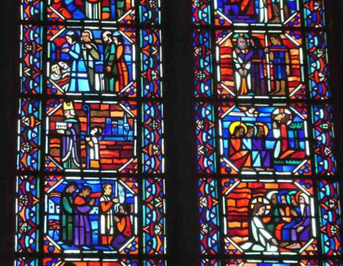 And the Cathedral's stained glass windows were removed and stored off site 