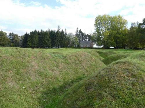 Preserved trenches near the Newfoundland Memorial Park which honours Canadians killed during the war