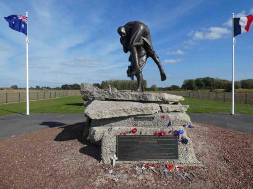 The Cobbers Memorial at Fromelles, where in July 1916 a disastrous British military operation saw wave after wave of Australian and British troops go over the top onto open ground, in broad daylight, and in full view of the Germans lines