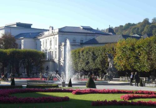The gardens of Mirabell Palace where scenes from 'The Sound of Music' were shot