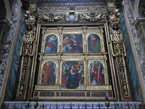 Gaudenzio Ferrari's famous Altarpiece (1516) in the Basilica's Chapel of the Nativity