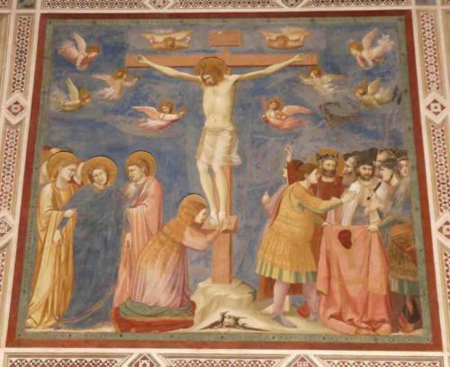 The frescoes are so significant because Giotto departed from all conventions of the time by introducing realism and emotion into his work