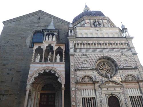 And just behind the piazza are two of the city's most important churches - on the left the Basilica Santa Maria Maggiore and, on the right, Cappella Colleoni