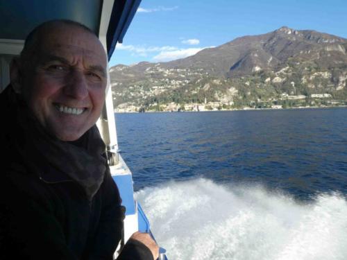 On the ferry between Bellagio and Varenna on Lake Como's eastern shore