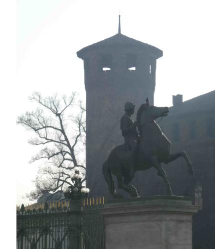 And another horseman from Greek and Roman mythology in Piazza Castello
