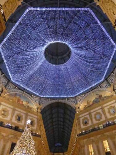 The Christmas lights in the Galleria were slightly different this year, but no less sparkling