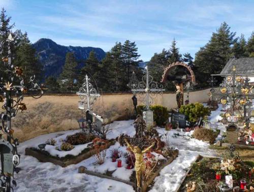 The small cemetery inside the church wall is reserved only for local families