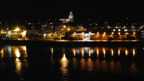 At many ports the ship is in and out in 15 minutes