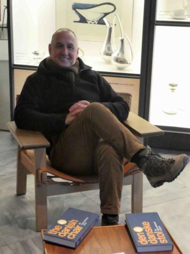 Ah, that's better; relaxing in the Danish Chair - created in 1958 by master designer Børge Mogensen