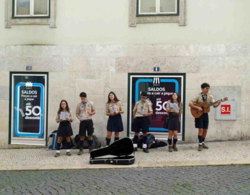 There's a lot of music on the streets of Lisbon - and a lot of passion in every performance; this young group was rocking out a medley of Elvis' greatest hits