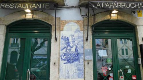 Azulejo was also used as a form of story-telling (here's St George slaying the dragon outside a local restaurant)