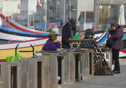 The women of the town - the Nazarenas - then work the stalls selling the dried seafood