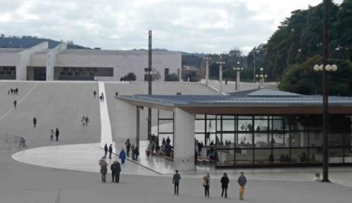 Today the field is long gone under acres of concrete and in its place you find the Shrine of Fatima - a basilica, church, museum - and concrete chapel built on the very spot where Mary appeared