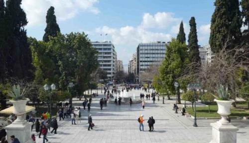 Such as Syntagma Square in the centre of Athens