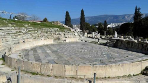 The Theatre of Dionysus, considered to be the birthplace of theatre and where the great tragedies of Sophocles and Euripides were first performed