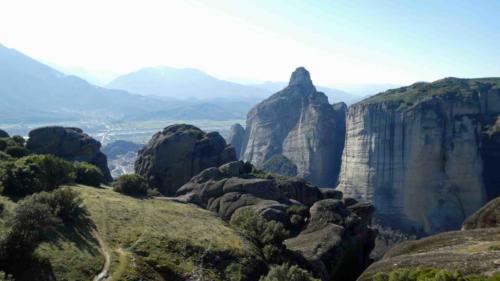 Meteora means 'suspended in the air'; it seems an apt description