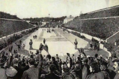 That year 50,000 people packed the stadium to see Greek runner Spyridon Louis win the first Olympic marathon 