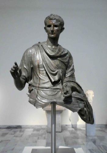 A 2000 year-old bronze statue of the Roman emperor Augustus 