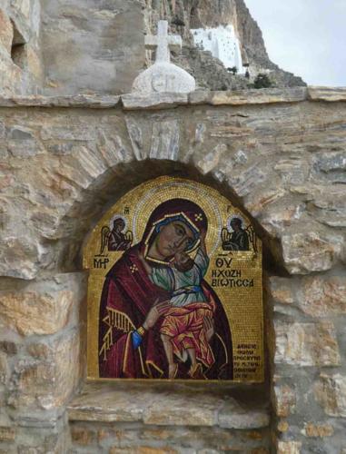 Dedicated to the Virgin Mary, the Hozoviotissa Monastery is striking not only for its position but also for its history 