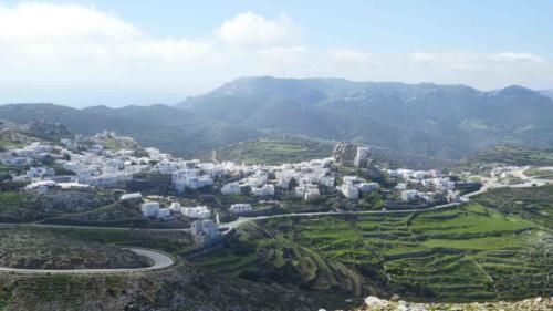 And high up in the centre of the island, this is the capital, Chora