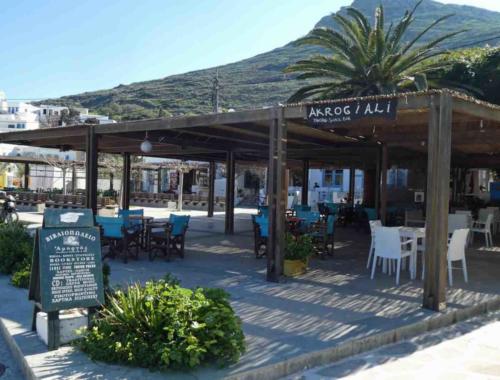 Because we were on Amorgos before 'the season' started, the only places open were those frequented by locals 