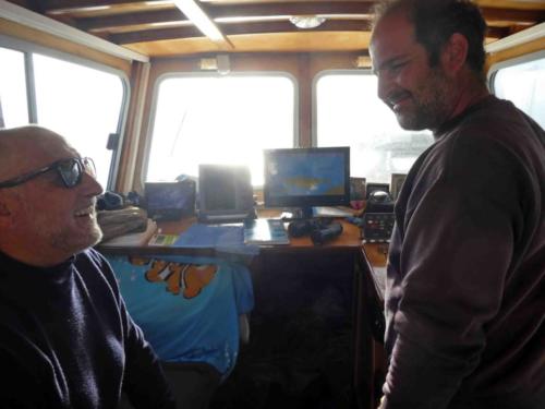 Yannis and helmsman Greg, just a couple of old salts reflecting on a great day (but I think maybe I'll stick to dry land for a while)