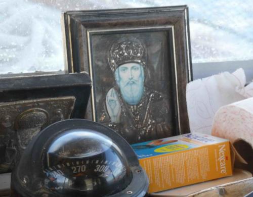 Unfortunately even the protection of St Nikitas and a double dose of anti-nausea tabs weren't enough to overcome my wobbly legs 