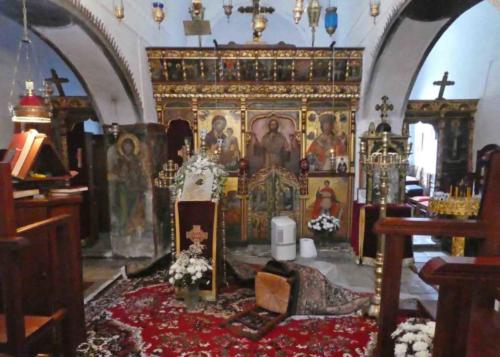 There is still plenty of water on the site, though, and in times of heavy rain the springs sometimes overflow into the church itself (during our visit the carpet was still drying after a recent inundation)
