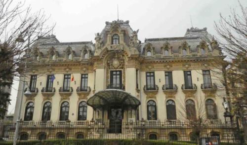 Despite damage caused by World War Two and later by the Communist Dictator Ceaușescu, many of Bucharest's historical buildings have survived; this is the Cantacuzino Palace which houses the George Enescu Museum (the Romanian composer and violinist was also Yehudi Menuhin's violin teacher)