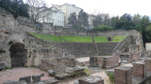 And the remains of a Roman amphitheatre (1st century AD)
