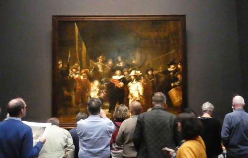 Rembrandt's most celebrated painting is 'The Night Watch' (1642) - the official portrait of the Citizen Militia Company of Amsterdam’s District II 