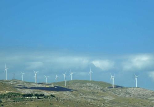 Wind and solar farms are common sights in Sicily (and elsewhere in Italy)