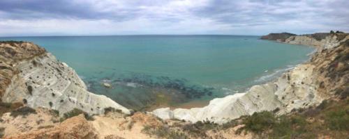 Scala dei Turchi (Stair of the Turks); the white cliffs do resemble stairs but were otherwise mis-named after attacks by Moors - not Turks - on towns along the coast