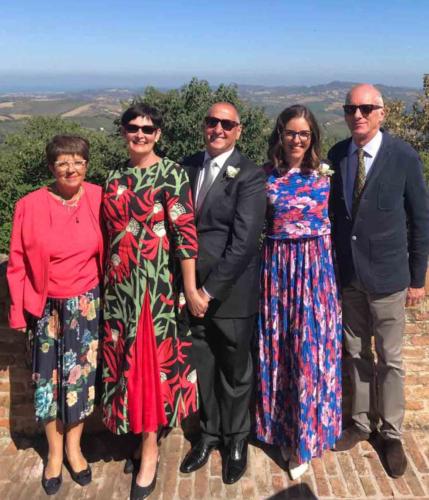 With Benedetta and her parents, Anna and Enrico