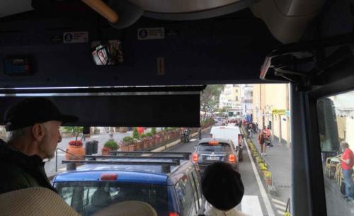 Our introduction to Amalfi - traffic and traffic wardens