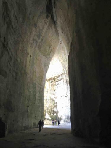 Legend has it that Greek tyrant Dionysius I held political prisoners in the cave because the perfect acoustics enabled him to eavesdrop on his captives' secrets